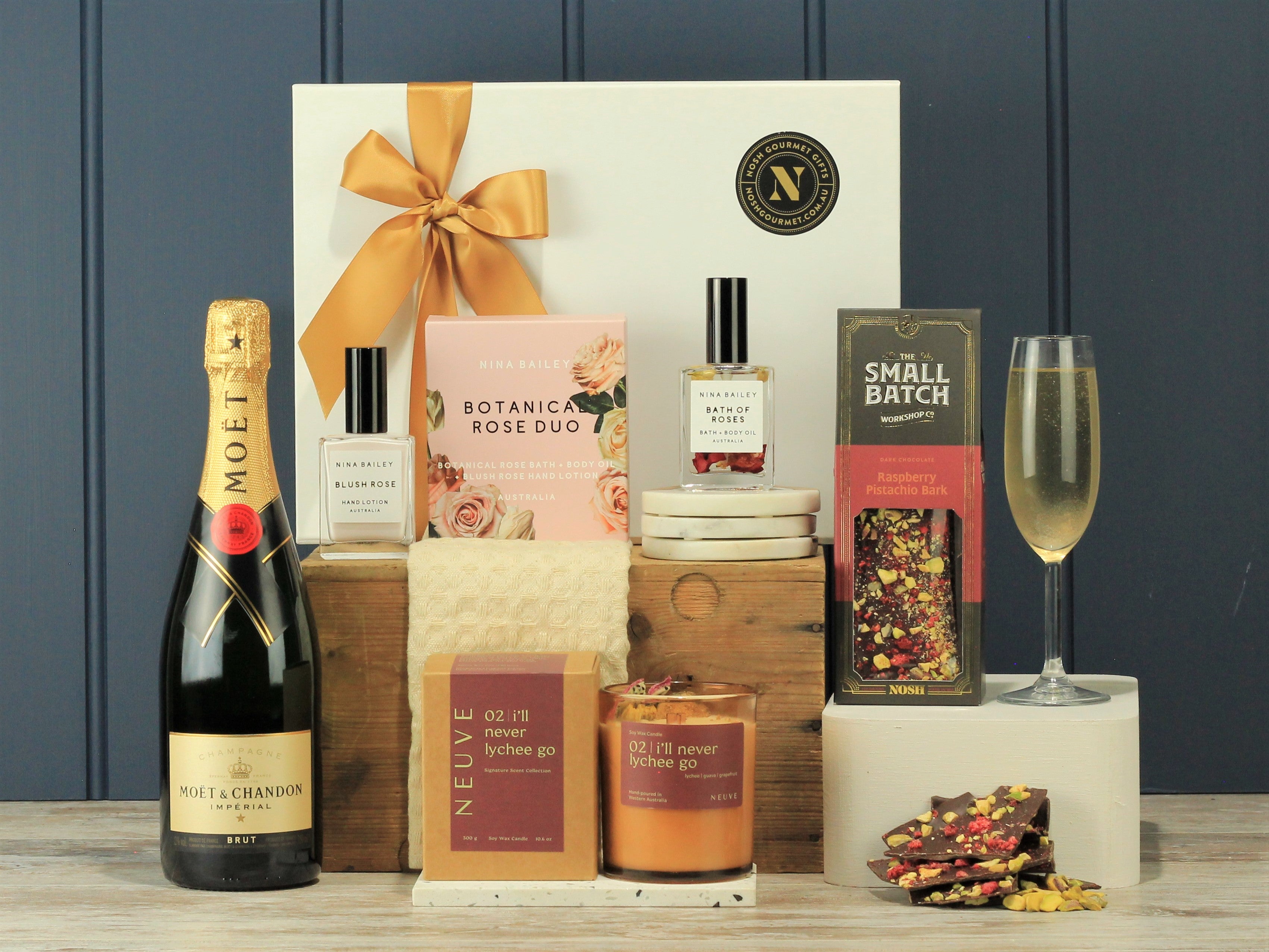 Moet Bath Time Box Nosh Gourmet Gifts