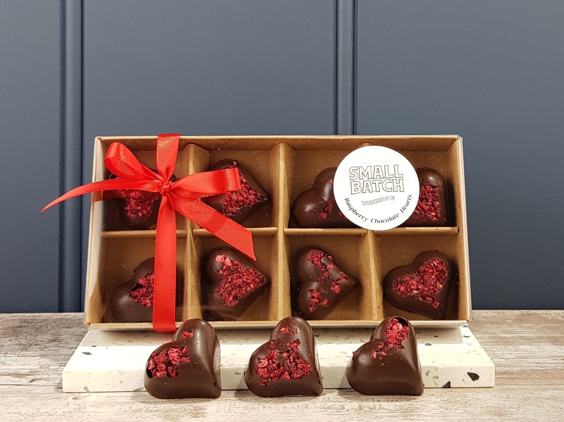 Blue Raspberry Hearts Dark Raspberry Hearts 8 pce – Nosh Gourmet Gifts